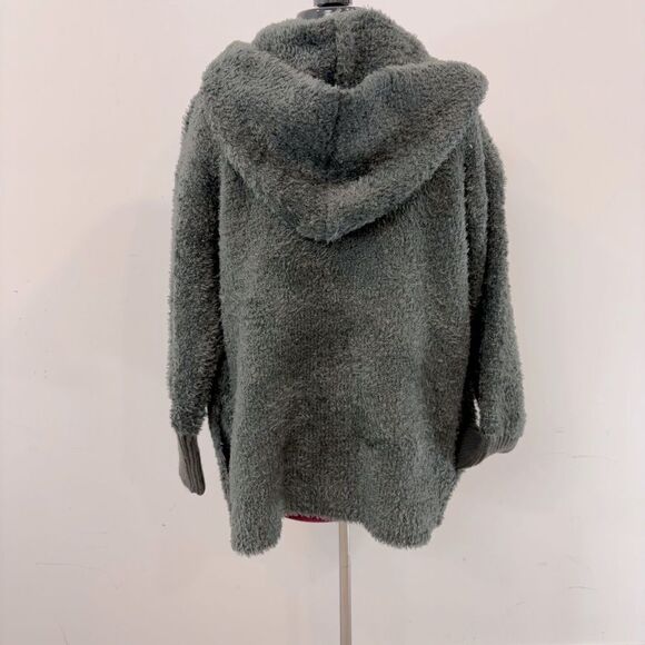 PINK MARTINI Plush Open Front Hooded Cardigan XS Heavy Weight - Picture 3 of 8